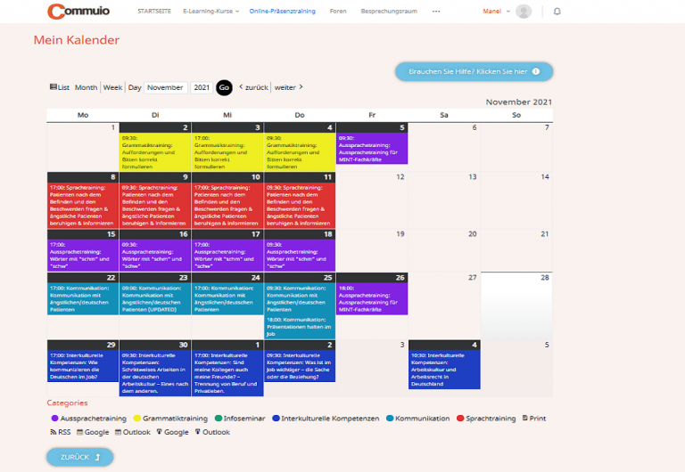 Screenshot Commuio_calendar